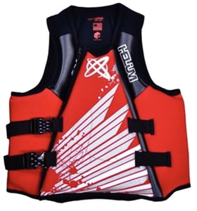 Set of 2 Life Jackets Vest PFD Neoprene Helium Mens AMP Water Ski Wakeboard red 