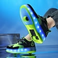 thumbnail image 4 of Cyiecw Kids Shoes - New Upgraded with Wheels LED Light Color Shoes Shiny Roller Skates Skate Shoes Simple Kids Gifts Boys Girls The Best Gift for Party Birthday Christmas Day, 4 of 6
