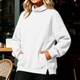 thumbnail image 2 of Sevevn Women's Oversized Turtleneck Fleece Long Sleeve Sweatshirt Winter Casual, 2 of 4