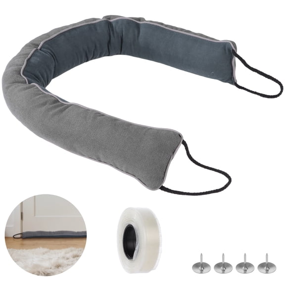 36.2-inch heavy-duty door bottom seal strip with convenient handle, effectively blocks wind, noise, light, and dust, suitable for homes and offices.