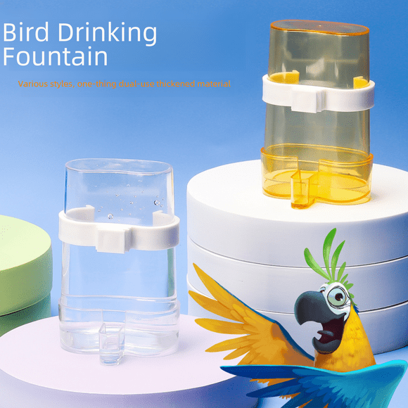 Piel de tigre Loro Pájaro con dispensador de agua automático Alimentador de agua Comedero para pájaros Paloma Suministros para pájaros Transparente
