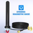 Bingfu Cellular 4G LTE SMA TS9 5dBi Antenna 2 Pack with Base 9