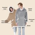 thumbnail image 2 of Sudadera con capucha Bedsure Gold Brown Sherpa para adultos y niños, 2 of 5