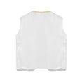 thumbnail image 4 of Yruioon Kids Boys Medieval Steampunk Vest Halloween Arabian Prince Costume Golden Trim Waistcoat White 8, 4 of 5