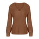 thumbnail image 5 of ICHUANYI Liquidación Mujeres Casual Moda Soild Pullover Manga Larga Cuello en V Suéter ICHUANYI WER2023082200877, 5 of 6