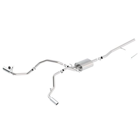 Borla 140915 22-C SILV/SIERRA 1500 ZR2/AT4X 6.2L V8 4DR CC SB CAT-BACK ATAK EXHAUST SYSTEM W/TURNDOWN TP main image 1