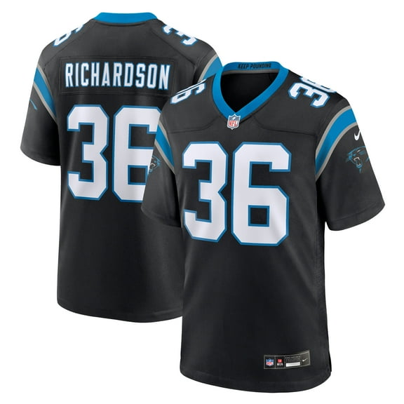 Men's Nike Demani Richardson Black Carolina Panthers Team Game Jersey