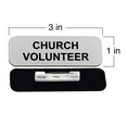 thumbnail image 3 of Church Volunteer 1 x 3" Name Tag/Badge, Blue, (3 Pack), 3 of 3