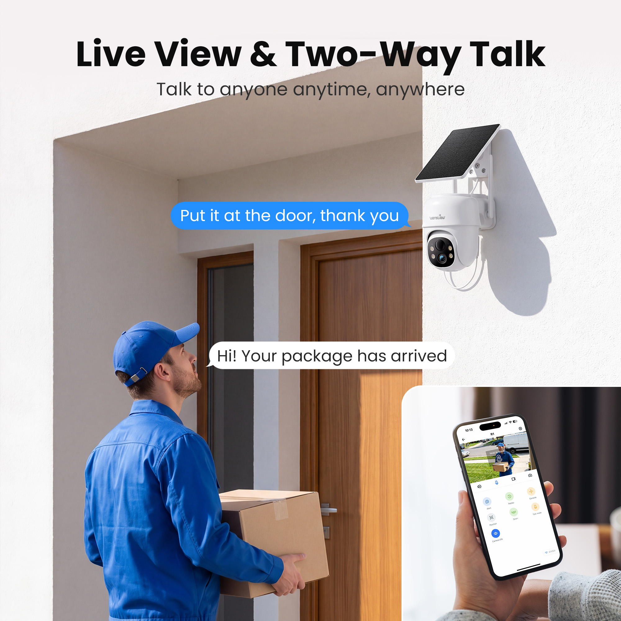 WansView 2K Solar Security Camera with 360° Pan and Tilt photo 6
