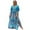 Blue, variant on EDOLYNSA Plus Size Beach Cover Up Bohemian Print Kaftan Summer Casual Long Dresses Loose Loungewear