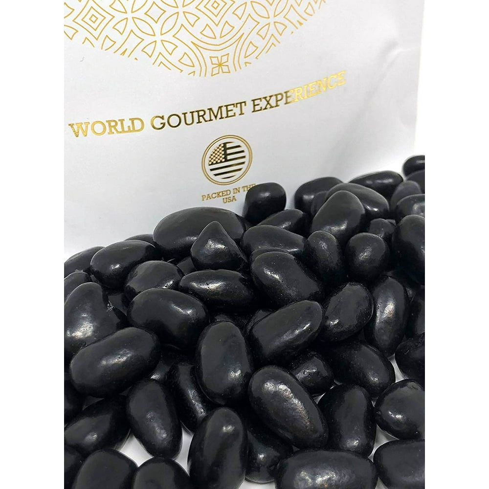 SweetGourmet Black Jelly Beans Eggs Licorice Flavor Jelly Bulk Candy
