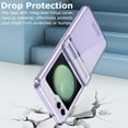thumbnail image 4 of for Samsung Galaxy Z Flip 5 Case with Hinge Protection, One Piece Design Z Flip 5 Clear Case Slim Hard PC Bumper Phone Case for Z Flip 5 - Purple, 4 of 12