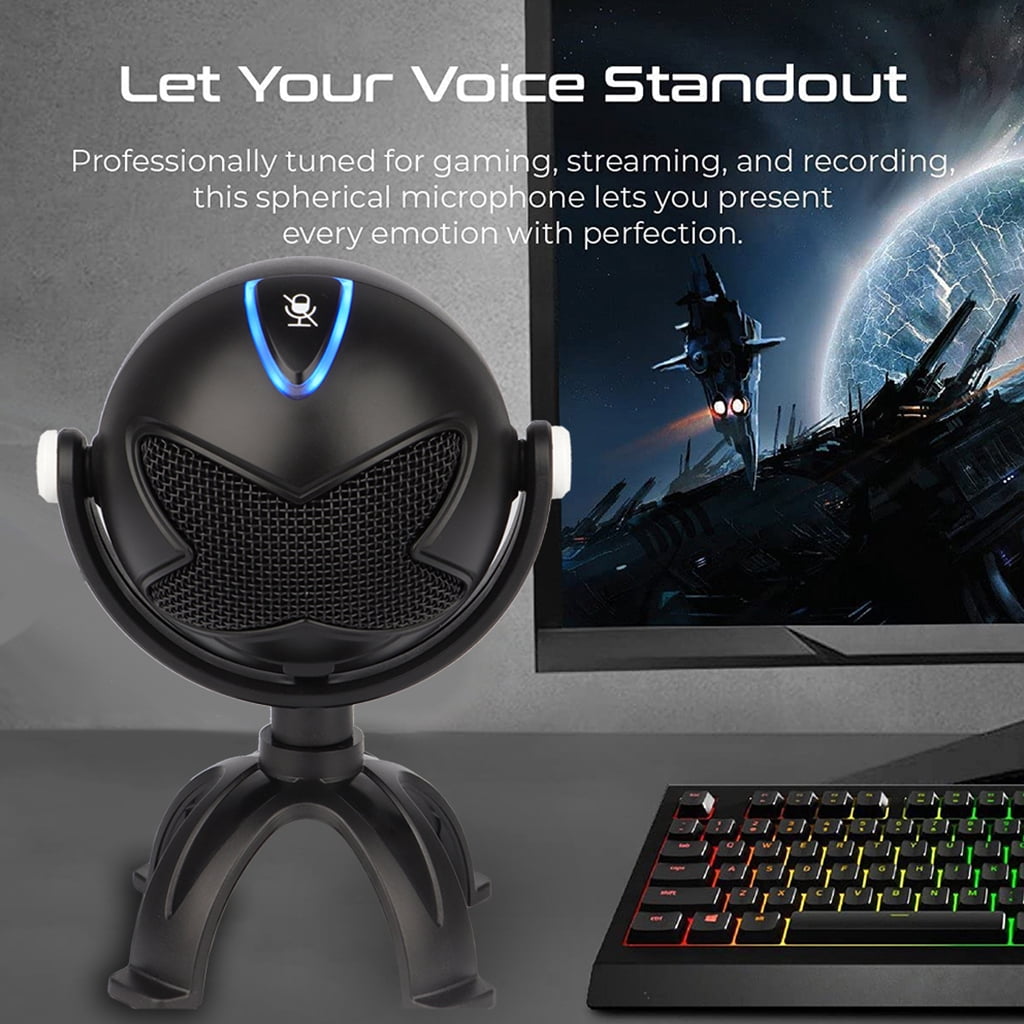 lanema Portable Wired Handheld Mic Home Party Metal Microphones Props Widely Use Durable Condenser Mics Type-C Port USB Cable
