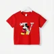 thumbnail image 3 of Marca Disney, camiseta de algodón puro con estampado de Mickey Minnie para verano para niños y niñas, camiseta creativa de calle para bebés, ropa para niños, 3 of 5