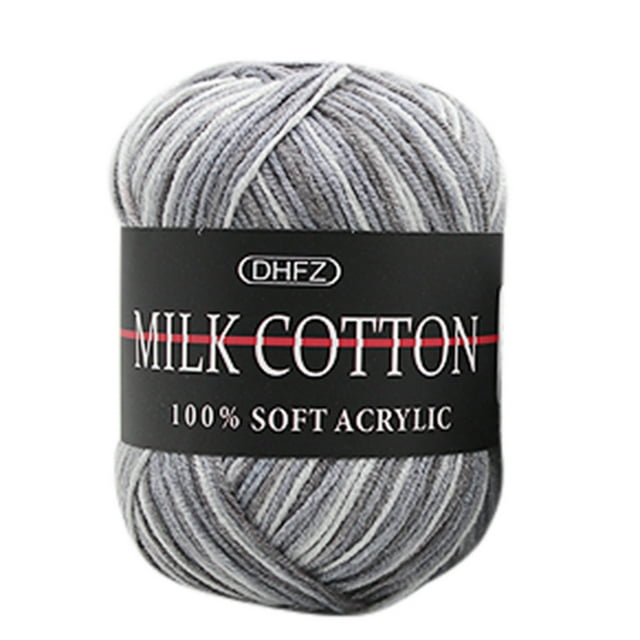 Fil Coloré pour Tricot à la Main 50 g Tricot Crochet Lait Doux Bébé Coton Laine
