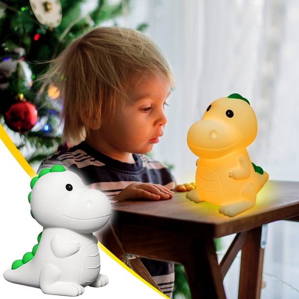 Xihbxyly Luz Nocturna de Dinosaurio, Lámpara Led Suave, Brillo Ajustable, Recargable Por Usb, Diseño de Dinosaurio, Decoración de Dormitorio, Iluminación Relajante, Regalo para Amigos, 13,5 X 8,5 X 1