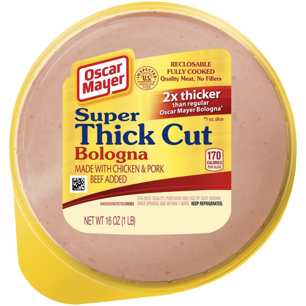 Oscar Mayer Super Thick Sliced Bologna, 16 oz Vacuum Pack