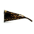 thumbnail image 4 of Womens Thick Temple Rectangular Butterfly Designer Sunglasses Tortoise Smoke, 4 of 4
