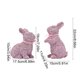 thumbnail image 3 of Conjunto de Esculturas de Conejitos, Pequeños Conejos Florales, Adornos Decorativos de Resina para San Valentín y Pascua., 3 of 6
