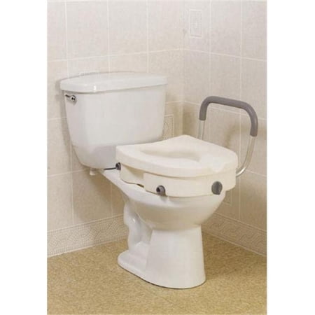 Complete Medical 1152E Elevated Toilet Seat with Arms 2-in-1Locking Tool-Free Retail