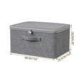 thumbnail image 2 of Yoloke Large Linen Collapsible Storage Bins with Removable Lids and Handles, Washable Storage Box Containers Baskets Cube with Cover, 2 of 2