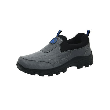 

Rotosw Mens Sneakers Slip On Walking Shoes Breathable Hiking Shoe Climbing Trekking Sneaker Work Lightweight Sport Gray 6
