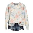 thumbnail image 4 of kaondbfi Hoodless Sweatshirts for Elegant Women Fall Winter Spring Print Sweatshirt Casual Cozy Oversized Crewneck Long Sleeve Pullover Tops Womens Summer Fall Fashion Tops, 4 of 4