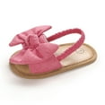 thumbnail image 6 of Baby Girls Bowknot Sandals Summer Non-Slip Soft Sole Princess Casual Beach Sandals, 0-18M, 6 of 8