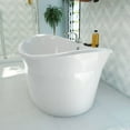 thumbnail image 3 of Dreamline BTMO6636WFXXC00 Montego 66" Freestanding Acrylic Soaking Tub - White, 3 of 12