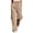 Khaki, variant on SwiftWear Women's Cargo Pants Plus Size Elastic Waist Casual Sporty Trousers with Pockets, Comfortable Straight Leg Hiking Workout Pants