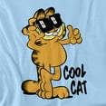 thumbnail image 2 of Garfield Cool Cat Unisex Adult T Shirt (Large) Light Blue, 2 of 7