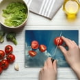 thumbnail image 3 of Landscape Cutting Board, Colorful Sky with Clouds and Sun Rays Dreamy Cloudscape After Rain Picture Art, Decorative Tempered Glass Cutting and Serving Board, Small Size, Blue White, by Ambesonne, 3 of 5
