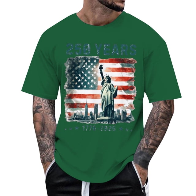 Commemorative T Shirt For Anniversary Celebration Casual Everyday Wear Men’s Tee Crafted With Printed Artwork