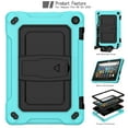 thumbnail image 4 of Dteck Case for All-New Kindle Fire HD 8 Tablet(10th Generation 2020 Release) & Fire HD 8 Plus, Heavy Duty 3 in 1 Hybrid Rugged Shockproof Kickstand Case with Shoulder Strap, Mint+Black, 4 of 7