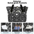 thumbnail image 2 of Tote Bag for Women - Occult Halloween Pattern Shoulder Bag - Large Utility Work Duffle Bag with Zipper Handbag for Travel, Work, Sprots, 2 of 5