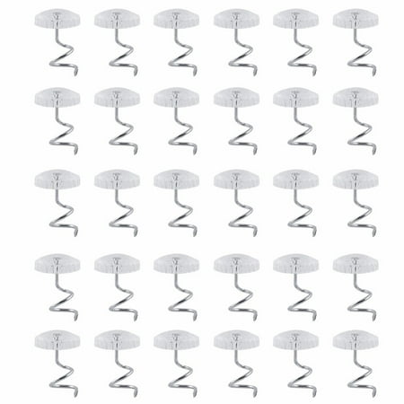 50 Bedskirt Pins, Holds Upholstery, Slipcovers, Clear Twist Pins for Sofa Headliner Couch Chair & Car Drapery by Juniper's Secret