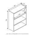 thumbnail image 3 of Furinno Pasir Bibliothèque à 3 Niveaux à Étagères Ouvertes, Pin Ambré, 3 of 4