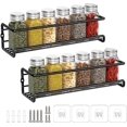thumbnail image 1 of 2 Pack Kitchen Spice Rack, Metal Spice Shelf Without Drill, Kitchen Wall Spice Rack, 1 of 4