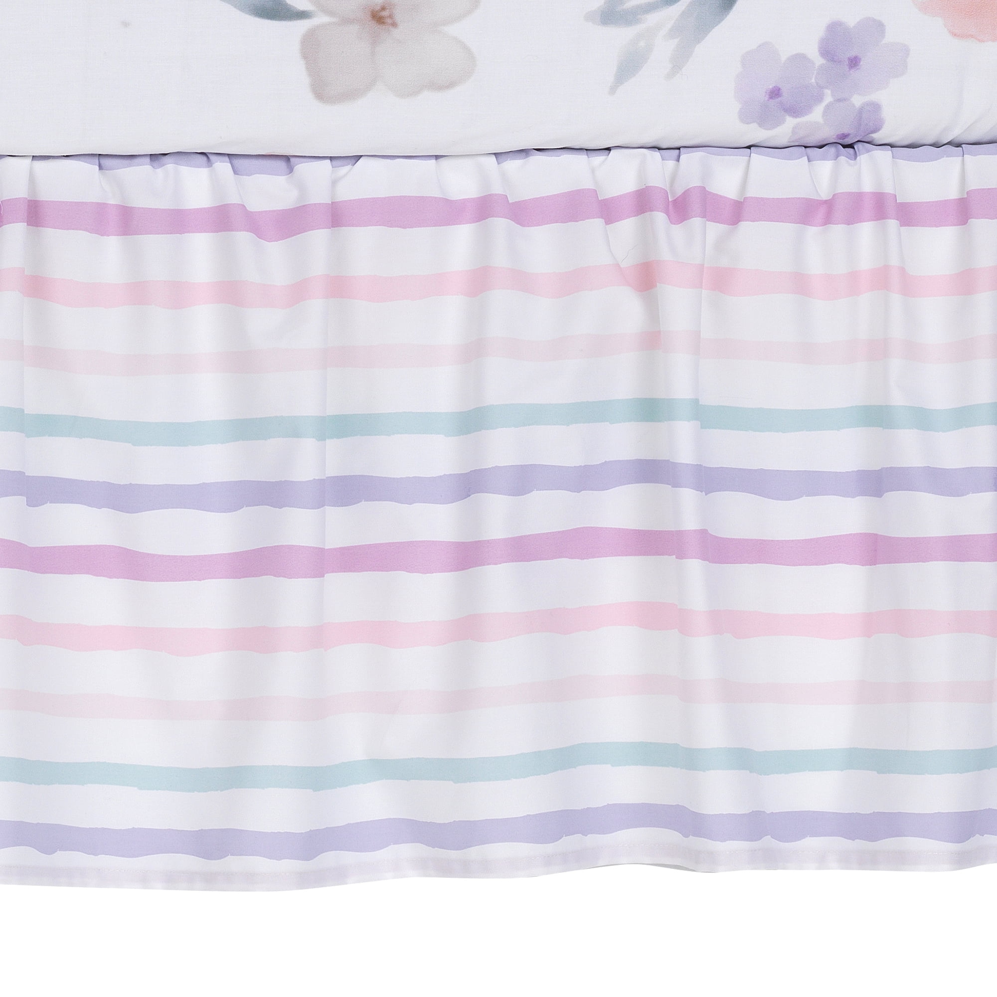 Lambs & Ivy Girls Rule the World Pink Floral 4-Piece Baby Crib Bedding Set