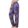 thumbnail image 1 of WILLBEST Pantalones Casuales elegantes para Mujer, Pantalones Harén de Cintura Elástica a La Moda con Bolsillo, Pantalones Holgados y Cómodos con Estampado para Uso Diario. Mediana, 1 of 6