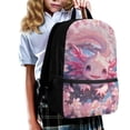 thumbnail image 2 of Jeiento Axolotl 17 Inch Kids Backpack Set 5 Pcs Lightweight Breathable Girls School Bag with Lunch Bag, Pencil Case and Bookmarks for 9-12 Years Old, 2 of 8