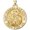 Yellow Gold, variant on Saint Stanislaus Kostka - Oval Religious Medal - 3/4 inch x 1 inch in Solid 14K Yellow Gold