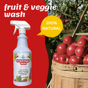 EarthSential Fruit and Veggie Wash All Natural Produce Wash with Trigger Sprayer, Natural Scent, 32 fl oz