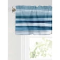 thumbnail image 6 of Valances for Windows Abstract Blue Rod Pocket Cafe Window Treatments Valance Curtains for Kitchen Bathroom Laundry Basement Windows 42"x18", 6 of 9