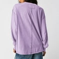thumbnail image 4 of BXINGOHAI Womens Casual Fall Tops 2024 Crewneck Long Sleeve Shirts Dropped Shoulder Loose Fit Basic T Shirts Outdoor Loungewear Tee Clothes Under $10 Purple,S, 4 of 6