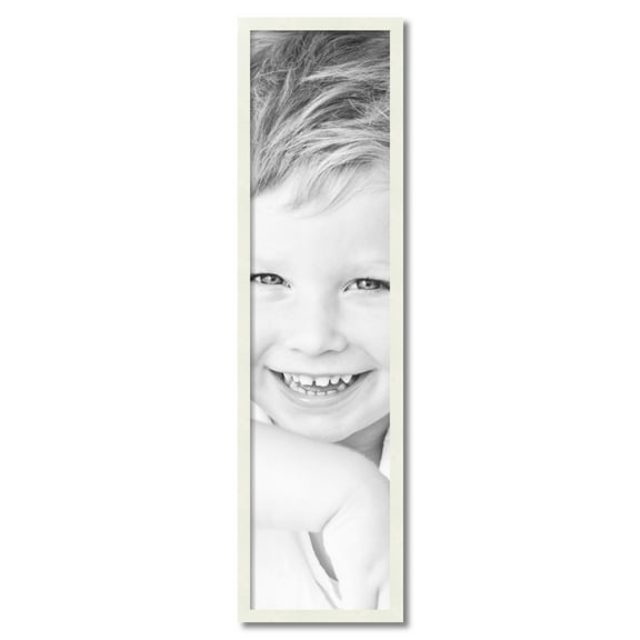 ArtToFrames 11" x 44" White Picture Frame, 11x44 inch White Wood Poster Frame (WOM-5138)