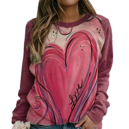 

Plus Size Crewneck Sweatshirts for Women Trendy Print Casual Long Sleeve Shirts Loose Fit Outdoor Pullover Tops S-Xxl