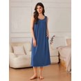 thumbnail image 2 of Ekouaer Nightgowns for Women Long Sleeveless Night Gowns Ladies Soft Nightdress Victorian Sleepwear with Pockets, 2 of 6