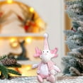 thumbnail image 4 of Vrorvz Christmas Decorations Christmas Ornaments Christmas Decor Christmas Ornaments Set Santa Claus Snowman Plush Doll Window Display Gift for Home Office 7.1 in Pink, 4 of 5