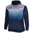 thumbnail image 2 of Men's Navy Cleveland Guardians Fade Sublimated Fleece Pullover Hoodie, 2 of 3